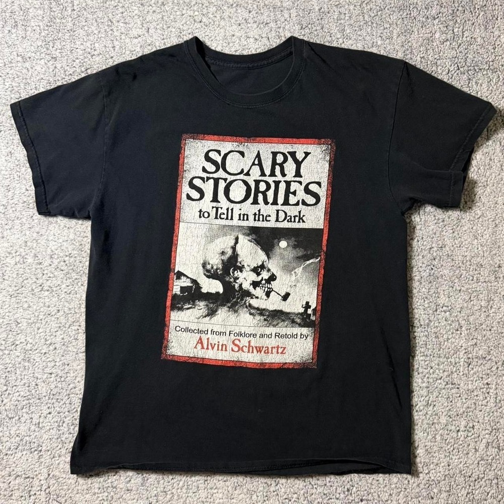 Scary Stories to Tell in the Dark Horror Graphic Tee Black Gothic Mens Large